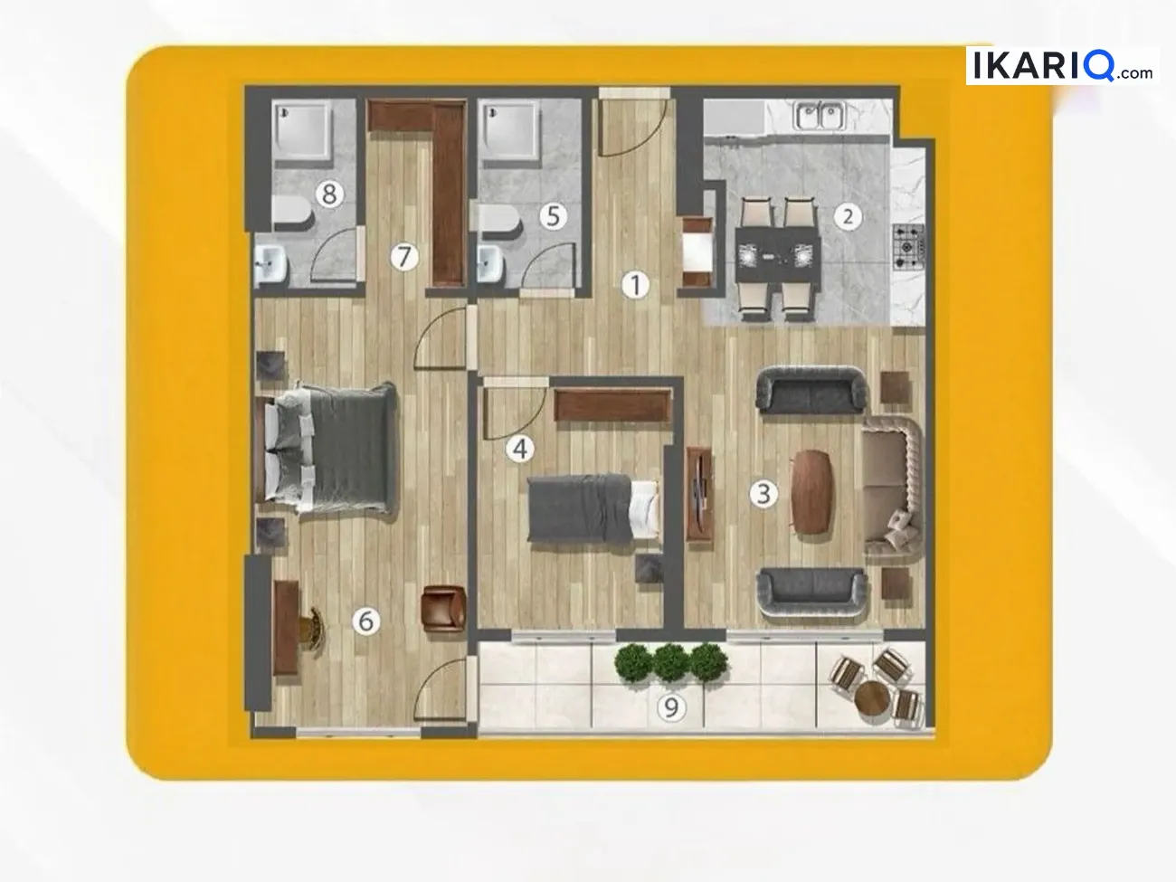 شقة للبيع في وايت تاورز - 135 م² / 58,000,000 IQD — صورة 5