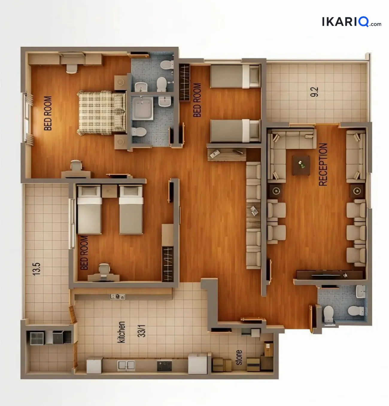 شقة للبيع في مجمع الأمل السكني - 192 م² / 150,000,000 IQD — صورة 7