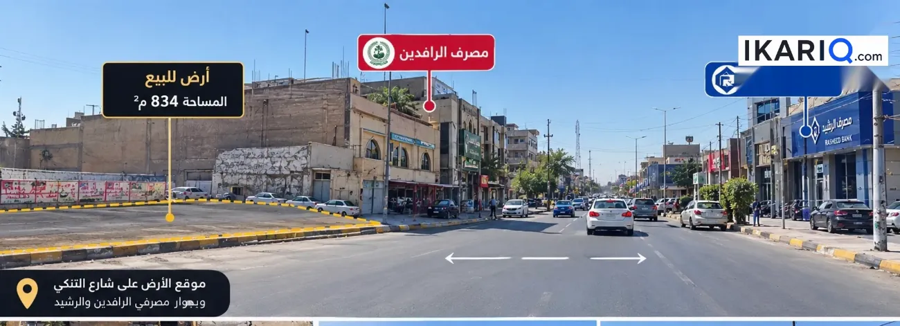 أرض للبيع في الكاظمية‎‎ - 834 م² / 5,838,000,000 IQD — صورة 2