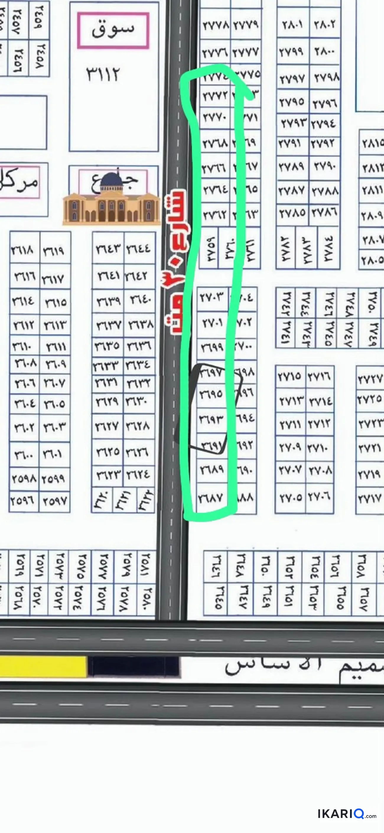 أرض للبيع في حي بغداد - 157 م² / 185,000,000 IQD