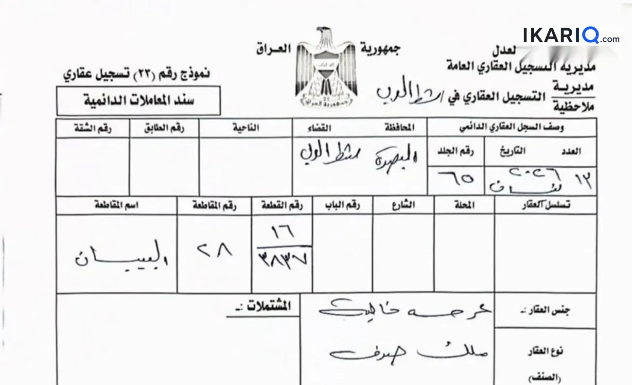 أرض للبيع في قضاء شط العرب - 125 م² / 26,000,000 IQD