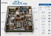 شقة للبيع في مجمع الأمل السكني - 113 م² / 170,000,000 IQD — صورة 4