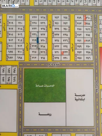 أرض للبيع في ابي الخصيب - 125 م² / 550,000,000 IQD