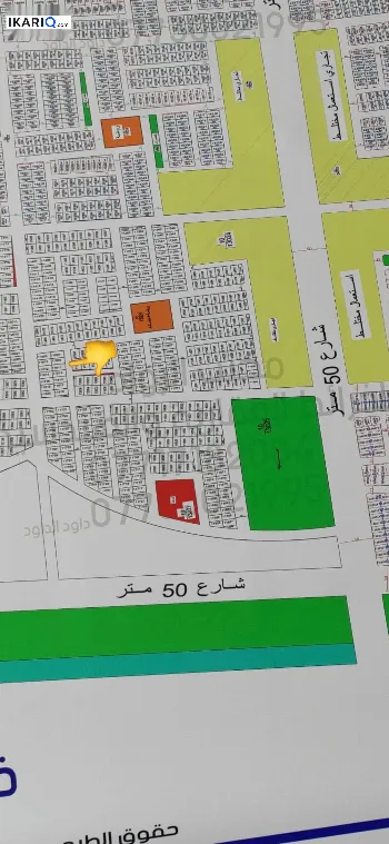 أرض للبيع في التنومة - 250 م² / 54,000,000 IQD