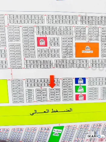 أرض للبيع في الاكوات - 250 م² / 38,000,000 IQD
