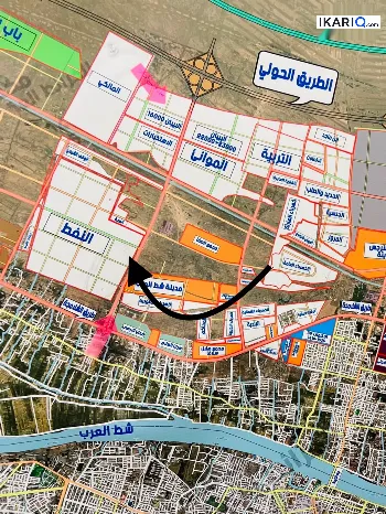 أرض للبيع في قضاء شط العرب - 250 م² / 102,000,000 IQD